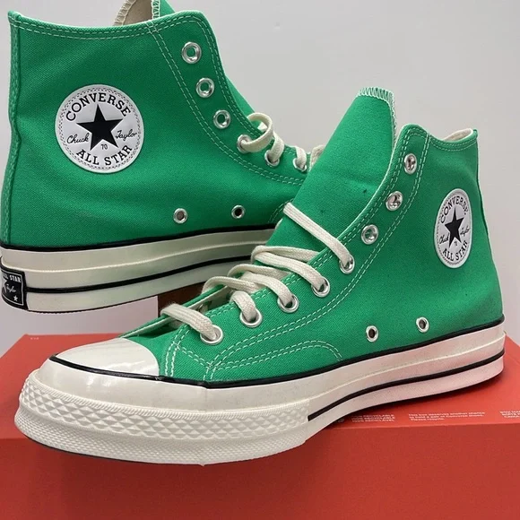 Converse Men’s Emerald High-Top Sneakers A08613F
CHUCK 70 HI
APEX GREEN/EGRET/BL - Picture 9 of 16